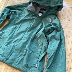 The North Face kids rain jacket with parka, size L